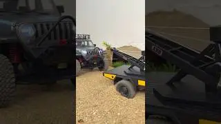 Towing Challenge | Toyota LC70 MN82T vs Jeep Rubicon MN128 #rcchallenge #rccar #4x4rwd #shorts