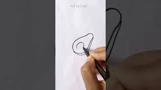 how to draw a avocado easy step by step