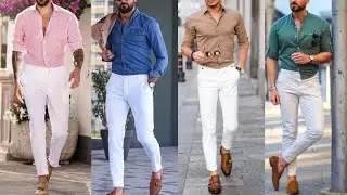 White Pant With Shirt Combinations Ideas For Men #whitepant #matchingpantshirt #lookstylish