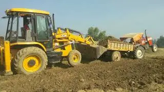 Jcb 3dx Backhoe Loader Loading Mud In Truck //Super Working Mud Loding By Jcb 3dx Backhoe