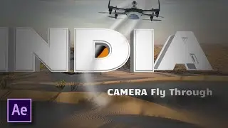 Camera Fly Through 3D Text Animation in After Effects- After Effects Tutorial | No Plugins Required