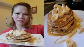 How to make This Delicious American Pancakes with Peanut butter and Banana