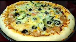 🍕 The Best Homemade Double cheese Pizza You'll love it🍕| Making  Dough(Pizza base) and Pizza Sauce||