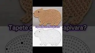 Tapete de Croch&ecirc; de Capivara T&atilde;o perfeito #tapetedecroche #capivara #shortsvideo #shortcrochet