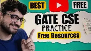 GATE CSE 2026: BEST FREE RESOURCES🔥 Books + PYQs + Tests