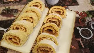 Самый простой и быстрый рецепт вкусного рулета к чаю👍💯😋