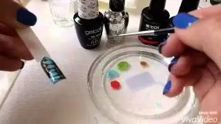 Uv gel art- snake effect #1