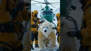 Polar Bear Rescue Mission in Arctic with Helicopter Support &ndash; Environmental Cleanup Operation