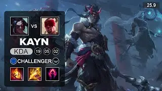 Kayn vs Lee Sin Jungle - EUW Challenger - Patch 25.9 Season 15