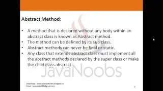 Object Oriented Programming - Q 10) Abstract Class