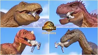 All Hungry Dinosaurs vs Goats in Jurassic World Evolution 2