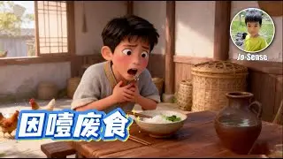 60【因噎废食】Bilingual Chinese Idiom Story for Kids | 中文/English 儿童寓言 | 和Jo一起學成語