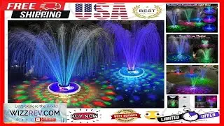 Rechargeable Floating Water Fountain with LED Lights for Pools & Ponds
