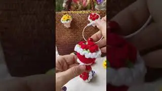 Flower Bouquet Bag Charms #flower #bagcharm #crochet #handmade #craft #craftstoryshop ​⁠