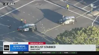 Bicyclist hit by car, stabbed on PCH in Dana Point