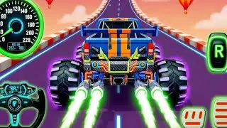 Mega Ramp Monster Car Racing 3D - Extreme Car Stunts -Android Gamepla #MegaRamp #3DGames #CarRacing 