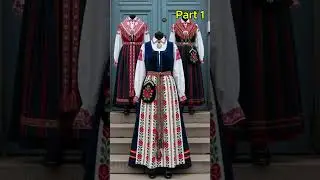 Norways Gorgeous Bridal Bunad: Stunning Norwegian Wedding Dress in Just One Minute!✨ #norwayodyssey