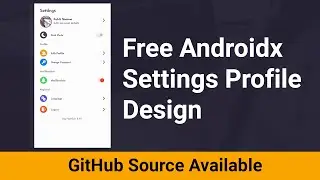 Modern Settings / Profile design  in Android Studio - Material Design 2021