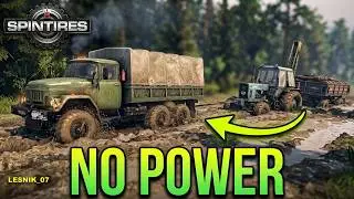 ZIL 131 CAN'T PULL THE TRACTOR UPHILL  Spintires