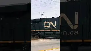3-Unit Canadian National Intermodal with Mid DPU Rumbling North Through Plainfield