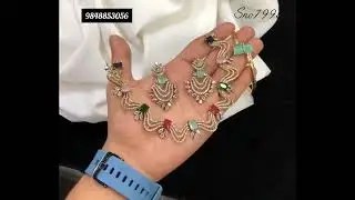 Exclusive unique design Kempu & Cz stones jewellery collection's #fashionjewellery #necklace 