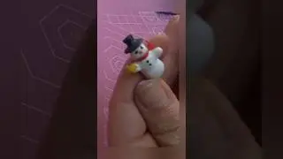 mini mu&ntilde;eco de nieve ☃️ de arcilla #shorts #diy #christmas