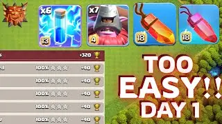 Perfect Day 1 with Zap Throwers in February Legends League Season💥