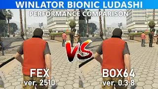 GTA V ~ СРАВНЕНИЕ ПРОИЗВОДИТЕЛЬНОСТИ FEX и BOX64 на Winlator Bionic Ludashi