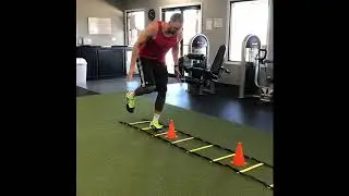 Linear Ladder Hop and Hold w/ 3-Cone Cut- Outside Foot 