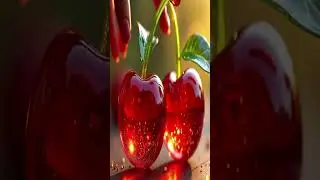 🍓🍎🥝 Crystal Fruits ASMR | Ultra-Realistic Glass Fruit Cutting with Crystal Knife 💎✨#asmr #fruit