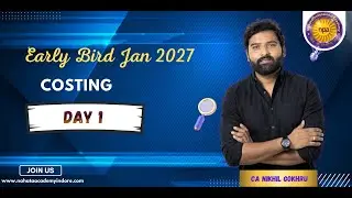 CA INTER | Cost and Management Accounting | Introduction to Cost | Day 1 | By CA Nikhil Ghokhru Sir