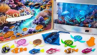 [🐟toy asmr🐠] Zuru Robo Fish ＆ Sea Animal Toys ＆ Artificial Fish Tank Playset ⭐ Satisfying Unboxing