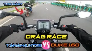 All New Ktm Duke 160 vs Yamaha MT15 Drag Race