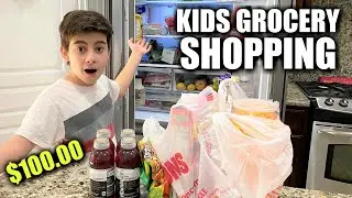 KIDS GROCERY SHOPPING CHALLENGE | Kid buys school sacks for siblings on a $100 budget | Shop with Me