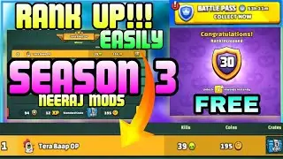 How To Rank Up Quickly In Battle Pass Season 3 | Mini Militia New Season 3 Review And How To Rank Up