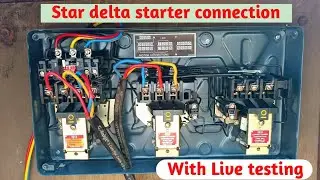 L&T type mk1 star delta starter connection wiring with live testing