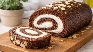 The Softest Chocolate Oats Roll Cake | No Sugar, Healthy & Easy 🍫🍰 & Easy Healthy Plates