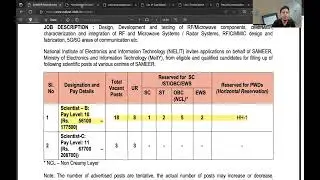 NIELIT SAMEER Scientist B/C 2023 | List of Candidates shortlisted for Interview