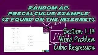 AP Precalculus Section 1.14 Example: TI-84+ Word Problem Cubic Regression (Calculator)