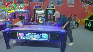 Easyfun automatic air hockey table，do you want to try?