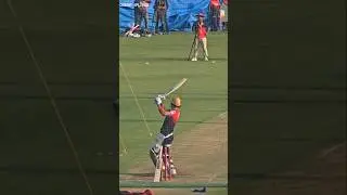 Virat Kohli's six-hitting practice session at Chinnaswamy Stadium ahead of RCB vs RR #ipl2025 #rcb