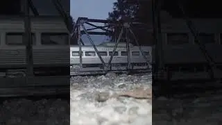Seaboard Coast Line Rail Diesel Car Running Outside HO Scale Danville County Railroad Layout!!!