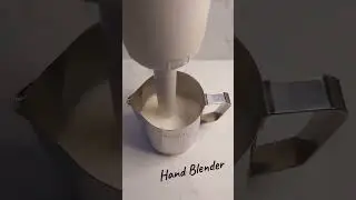 Part 1 of using different things to make milk foam - handblender! #coffee #shorts