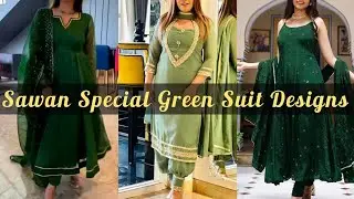 Sawan special green suit designs 2024 || dark green suit ke new designs