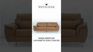 Royaloak Miami American Leatherette Sofa 3 Seater