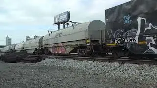 CSX 5375 & NS 7658 Leads Mixed Freight, Boxcars & Steel Coil Train - 1/05/2026