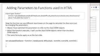 10. HTML Function parameters and return values