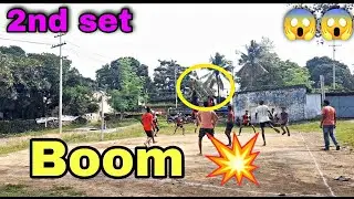 Kedla vs 15 no. 💥 volleyball match 2nd set 😱😱 Boom spike and  Defence ...........