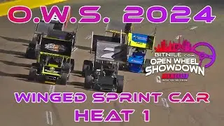 OWS 2024: Winged Sprint Car Heat Race 1- Full Race