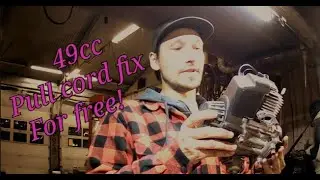 49cc engine pull cord FIX using only simple handtools
